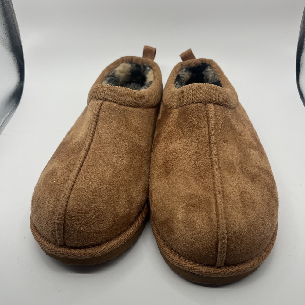 Wonder Nation Little & Big Kid's Cozy Slip-on Slipper Tan 2-3 New